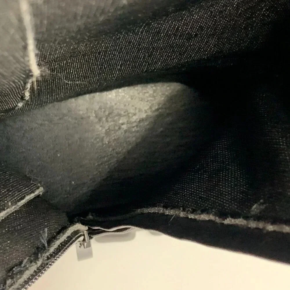 Hot Topic Women’s Black Chains Platform Side Zip Knee-High Boots Size 10 NWOB - Picture 13 of 16